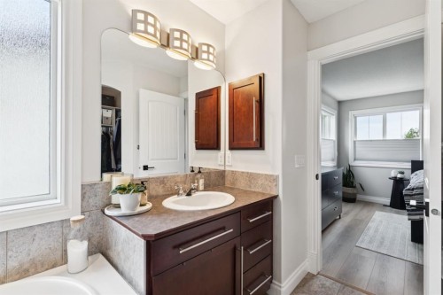 97 Tanner Close Se, Airdrie, AB - Indoor Photo Showing Bathroom
