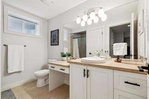 97 Tanner Close Se, Airdrie, AB - Indoor Photo Showing Bathroom