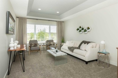 542 Rivercrest View, Cochrane, AB - Indoor Photo Showing Living Room