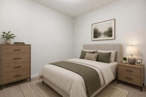 206-71 Shawnee Common Sw, Calgary, AB - Indoor Photo Showing Bedroom