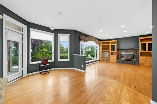 250 Diamond Drive Se, Calgary, AB - Indoor Photo Showing Living Room With Fireplace