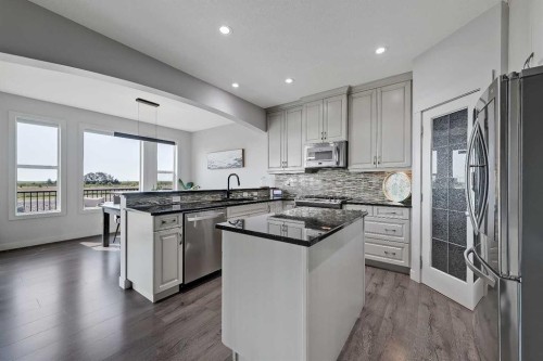 268 Rainbow Falls Way, Chestermere, AB - Indoor Photo Showing Kitchen With Stainless Steel Kitchen With Upgraded Kitchen
