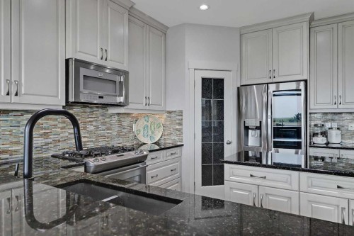 268 Rainbow Falls Way, Chestermere, AB - Indoor Photo Showing Kitchen With Stainless Steel Kitchen With Upgraded Kitchen