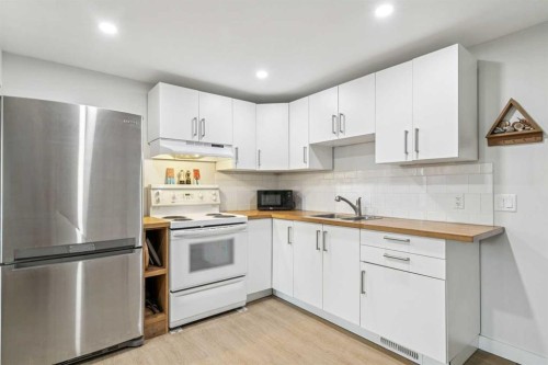 731 Archwood Road Se, Calgary, AB - Indoor Photo Showing Kitchen With Double Sink