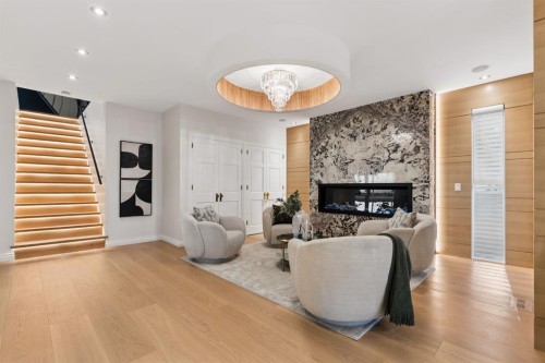 79 Bel-Aire Place Sw, Calgary, AB - Indoor With Fireplace
