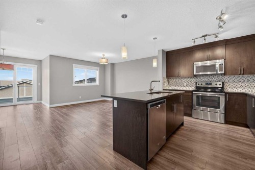 905 Evanston Manor Nw, Calgary, AB - Indoor Photo Showing Kitchen With Stainless Steel Kitchen With Upgraded Kitchen