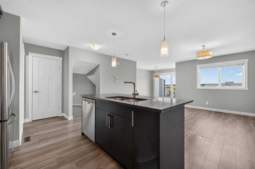 905 Evanston Manor Nw, Calgary, AB - Indoor Photo Showing Kitchen With Stainless Steel Kitchen With Double Sink With Upgraded Kitchen