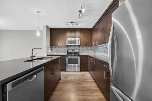 905 Evanston Manor Nw, Calgary, AB - Indoor Photo Showing Kitchen With Stainless Steel Kitchen With Double Sink With Upgraded Kitchen