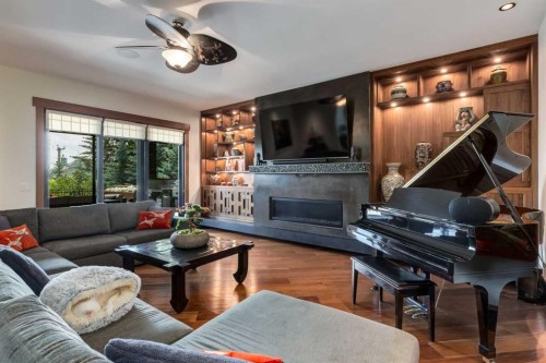 5812 Baroc Road Nw, Calgary, AB - Indoor Photo Showing Living Room With Fireplace