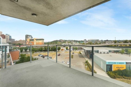 402-519 Riverfront Avenue Se, Calgary, AB - Outdoor With Balcony With View