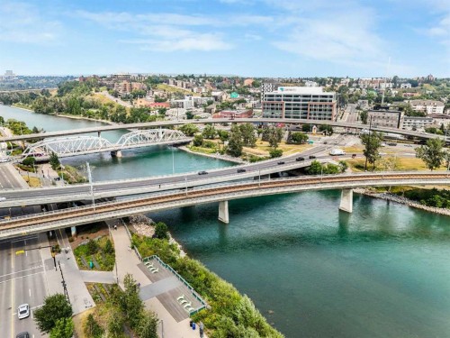402-519 Riverfront Avenue Se, Calgary, AB - Outdoor With Body Of Water With View