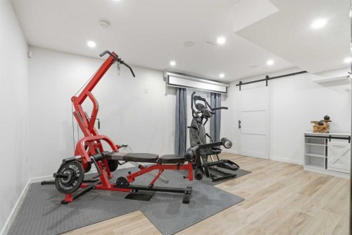 72 Redstone Common Ne, Calgary, AB - Indoor Photo Showing Gym Room
