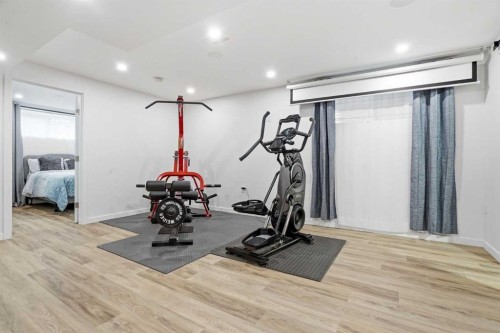 72 Redstone Common Ne, Calgary, AB - Indoor Photo Showing Gym Room