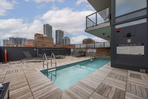 1608-1010 6 Street Sw, Calgary, AB - Outdoor With In Ground Pool