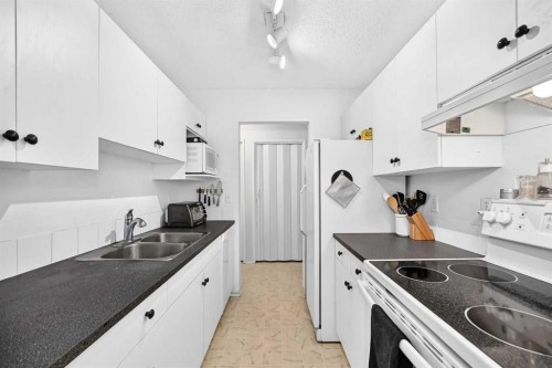 403-647 1 Avenue Ne, Calgary, AB - Indoor Photo Showing Kitchen With Double Sink