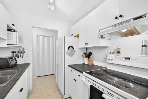 403-647 1 Avenue Ne, Calgary, AB - Indoor Photo Showing Kitchen With Double Sink