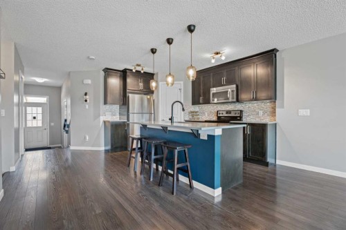 139 Auburn Meadows Place Se, Calgary, AB - Indoor Photo Showing Kitchen With Stainless Steel Kitchen With Upgraded Kitchen