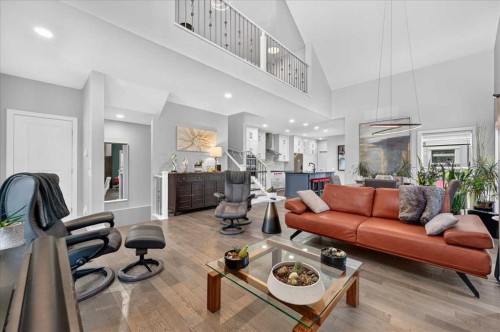 9 Drake Landing Square, Okotoks, AB - Indoor Photo Showing Living Room