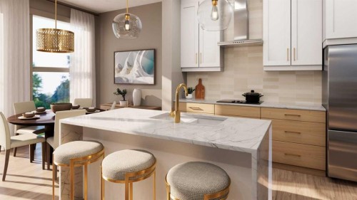 228 Cornerbrook Road Ne, Calgary, AB - Indoor Photo Showing Kitchen With Upgraded Kitchen
