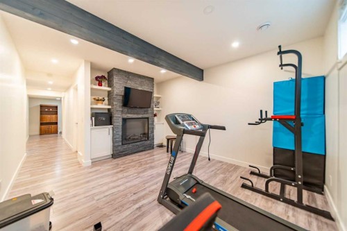 83 Auburn Glen Lane Se, Calgary, AB - Indoor Photo Showing Gym Room