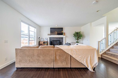 83 Auburn Glen Lane Se, Calgary, AB - Indoor With Fireplace