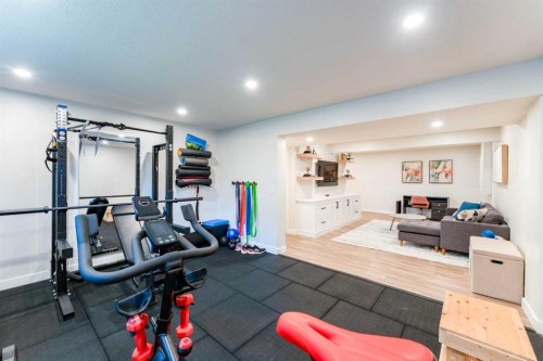 240 Willowmere Close, Chestermere, AB - Indoor Photo Showing Gym Room