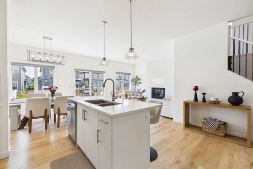 66 Legacy Glen Crescent Se, Calgary, AB - Indoor Photo Showing Kitchen With Double Sink With Upgraded Kitchen