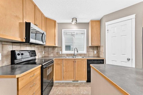 133 Prestwick Heights Se, Calgary, AB - Indoor Photo Showing Kitchen With Double Sink