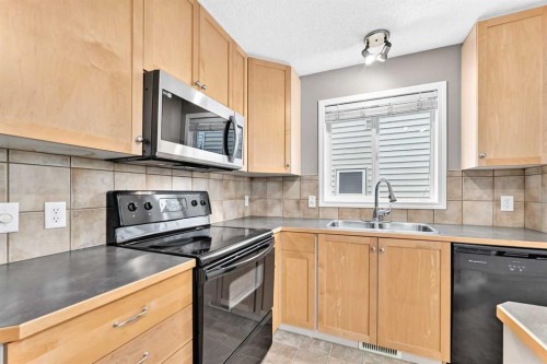 133 Prestwick Heights Se, Calgary, AB - Indoor Photo Showing Kitchen With Double Sink