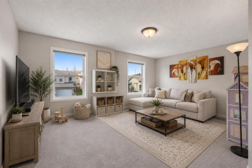 19 Covemeadow Crescent Ne, Calgary, AB - Indoor Photo Showing Living Room