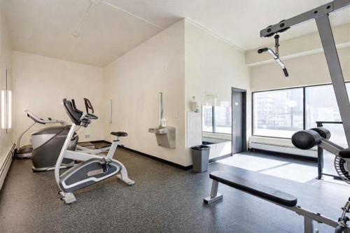 2012-221 6 Avenue Se, Calgary, AB - Indoor Photo Showing Gym Room