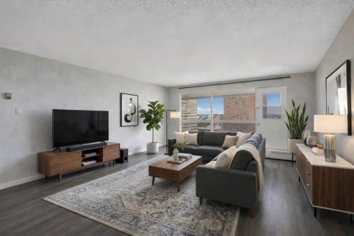 2012-221 6 Avenue Se, Calgary, AB - Indoor Photo Showing Living Room