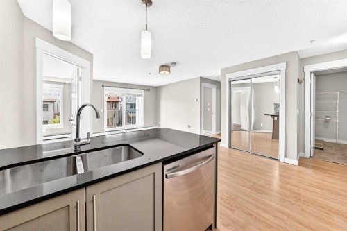 6211-155 Skyview Ranch Way Ne, Calgary, AB - Indoor Photo Showing Kitchen With Double Sink With Upgraded Kitchen