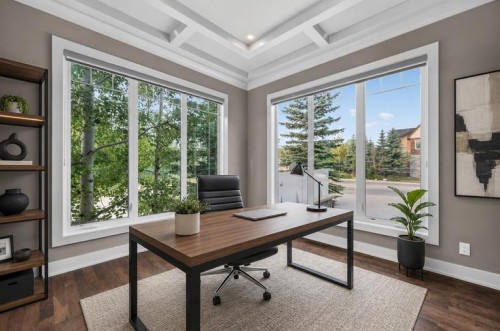 4 Aspen Cliff Close Sw, Calgary, AB - Indoor Photo Showing Office