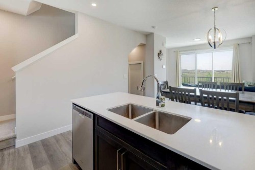 305 Skyview Ranch Circle Ne, Calgary, AB - Indoor Photo Showing Kitchen With Double Sink