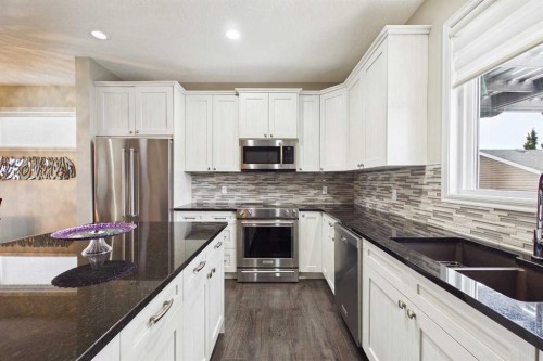 83 Redstone Gardens Ne, Calgary, AB - Indoor Photo Showing Kitchen With Upgraded Kitchen