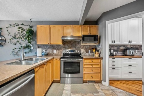 163 West Lakeview Passage, Chestermere, AB - Indoor Photo Showing Kitchen With Stainless Steel Kitchen With Double Sink
