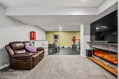 163 West Lakeview Passage, Chestermere, AB - Indoor With Fireplace