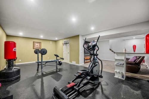 163 West Lakeview Passage, Chestermere, AB - Indoor Photo Showing Gym Room