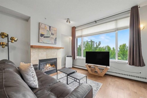 310-930 Centre Avenue Ne, Calgary, AB - Indoor Photo Showing Living Room With Fireplace