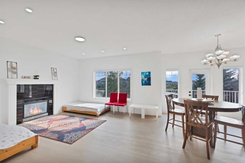 1125 Channelside Drive Sw, Airdrie, AB - Indoor With Fireplace