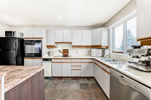 11 Huntstrom Place Ne, Calgary, AB - Indoor Photo Showing Kitchen With Double Sink