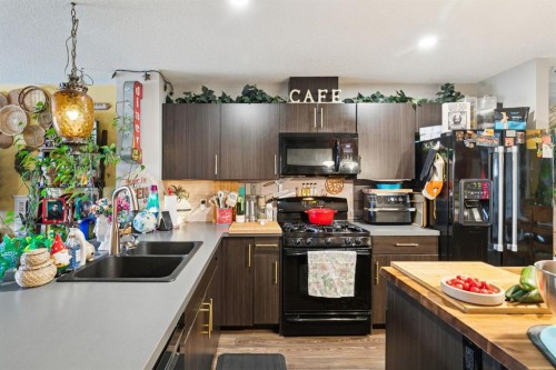 316 Chaparral Valley Square Se, Calgary, AB - Indoor Photo Showing Kitchen With Double Sink
