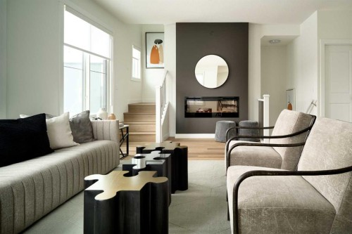 1601-60 Howse Lane Ne, Calgary, AB - Indoor Photo Showing Living Room With Fireplace