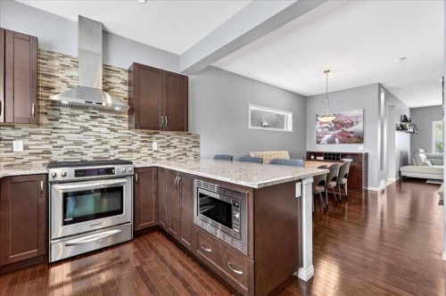 60 Mahogany Grove Se, Calgary, AB - Indoor Photo Showing Kitchen With Stainless Steel Kitchen With Upgraded Kitchen