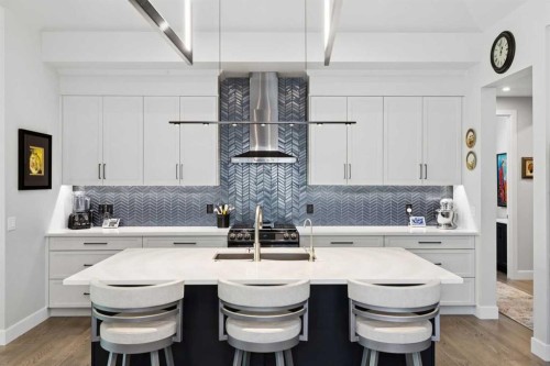 176 Cranbrook Drive Se, Calgary, AB - Indoor Photo Showing Kitchen With Upgraded Kitchen