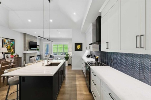 176 Cranbrook Drive Se, Calgary, AB - Indoor Photo Showing Kitchen With Upgraded Kitchen
