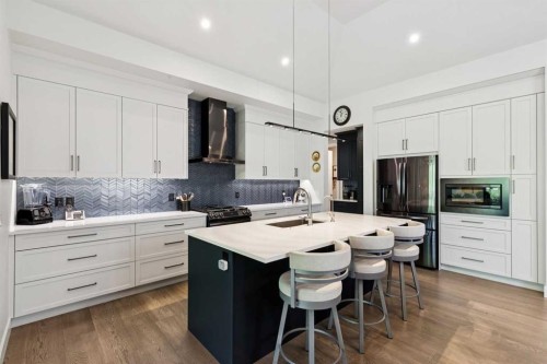 176 Cranbrook Drive Se, Calgary, AB - Indoor Photo Showing Kitchen With Upgraded Kitchen