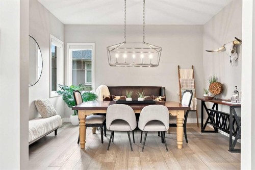 41 Whispering Springs Way, Heritage Pointe, AB - Indoor Photo Showing Dining Room