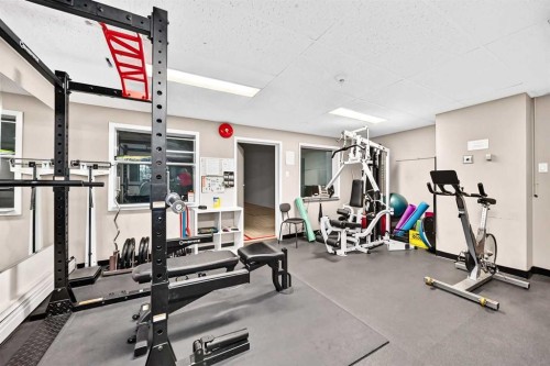 101-300 Meredith Road Ne, Calgary, AB - Indoor Photo Showing Gym Room